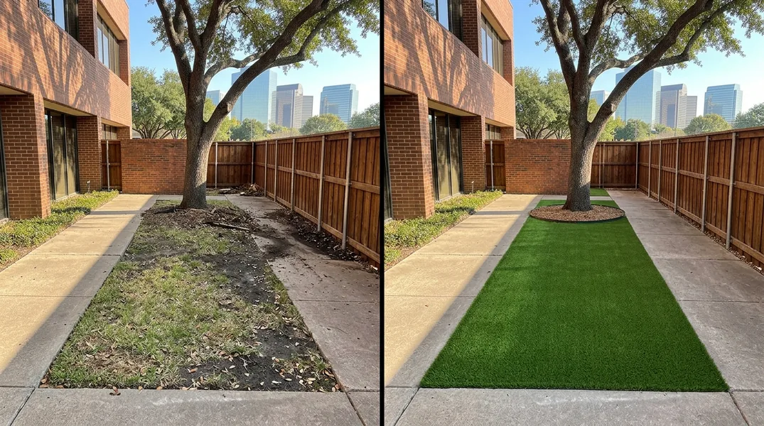 Result artificial grass installation in Irving - Irving Turf Installation