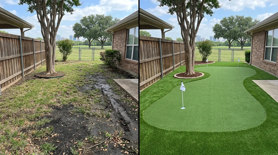Result artificial grass installation in Irving - Irving Turf Installation